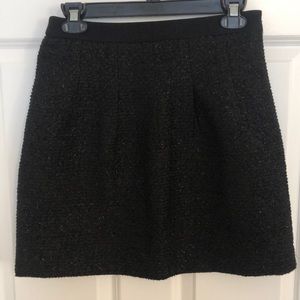 Black sparkle mini skirt